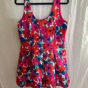 Vibrant Floral Sleeveless Romper